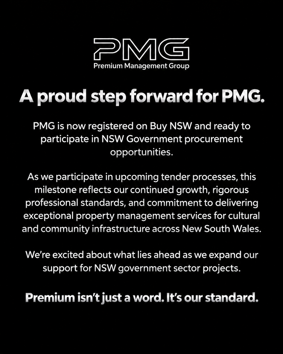 A proud step forward for PMG